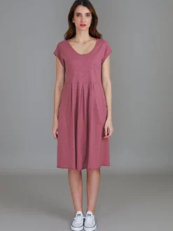 3rd Story Evelyn Midi Dress with Pockets< Short Sleeve Dress