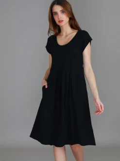 3rd Story Evelyn Midi Dress with Pockets< Short Sleeve Dress