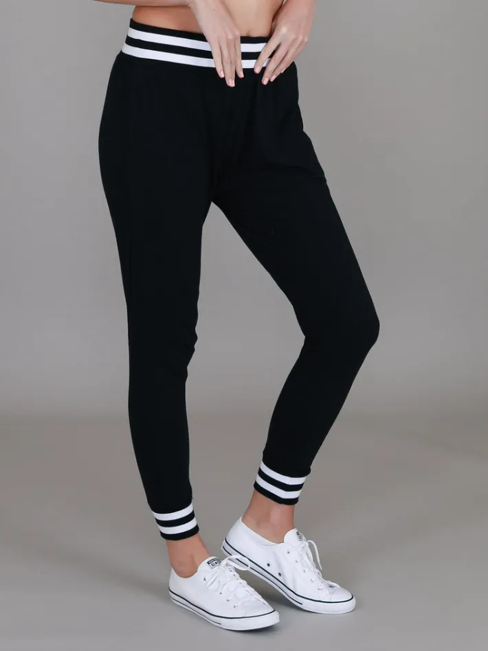 3rd Story Fia /White Stripe Rib Jogger Pants< Joggers