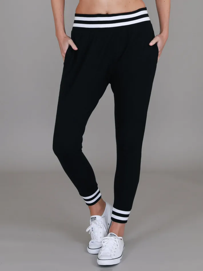 3rd Story Fia /White Stripe Rib Jogger Pants< Joggers