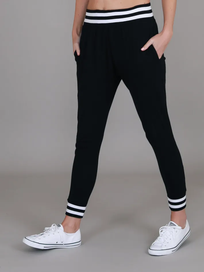 3rd Story Fia /White Stripe Rib Jogger Pants< Joggers