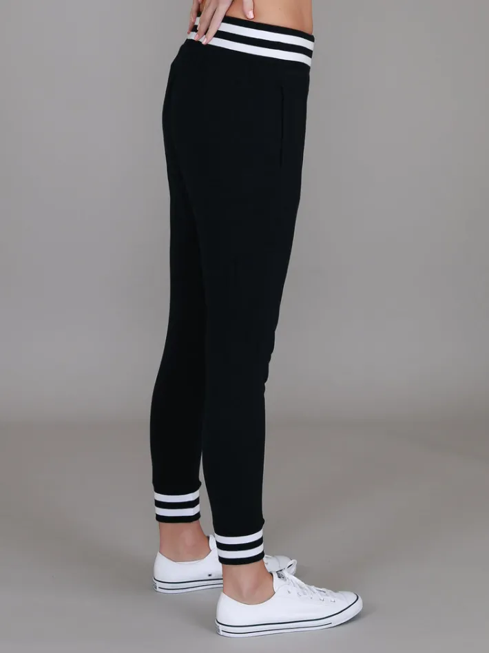 3rd Story Fia /White Stripe Rib Jogger Pants< Joggers
