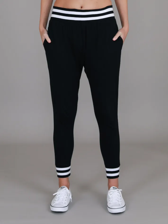 3rd Story Fia /White Stripe Rib Jogger Pants< Joggers