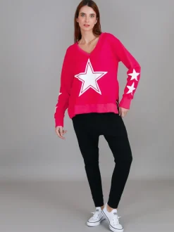 3rd Story Frankie Five Star V Neck Sweatshirt< Sweatshirts|Sweatshirts