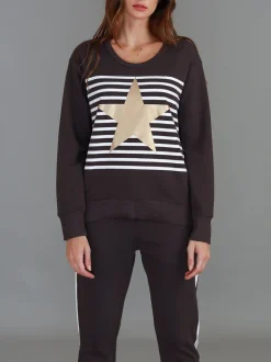 3rd Story Geneva Gold Star Stripe Sweatshirt< Sweatshirts|Sweatshirts