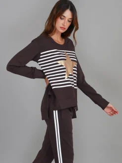 3rd Story Geneva Gold Star Stripe Sweatshirt< Sweatshirts|Sweatshirts