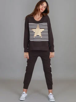 3rd Story Geneva Gold Star Stripe Sweatshirt< Sweatshirts|Sweatshirts