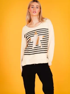 3rd Story Geneva Star Stripe Sweatshirt< Sweatshirts|Sweatshirts