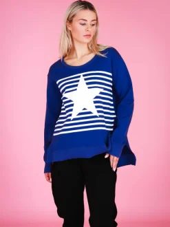 3rd Story Geneva Star Stripe Sweatshirt< Sweatshirts|Sweatshirts