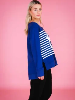 3rd Story Geneva Star Stripe Sweatshirt< Sweatshirts|Sweatshirts