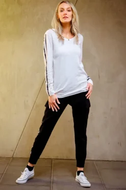 3rd Story Geneva Stripes Long Sleeve T Shirt< Long Sleeves