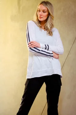3rd Story Geneva Stripes Long Sleeve T Shirt< Long Sleeves