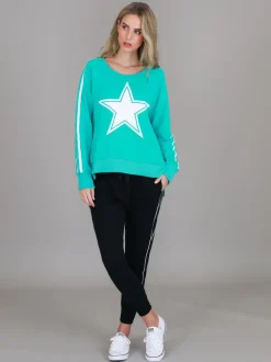 3rd Story Gerry Superstar Print with Stripe Sleeve Sweatshirt< Sweatshirts|Sweatshirts