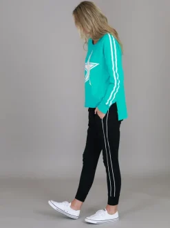 3rd Story Gerry Superstar Print with Stripe Sleeve Sweatshirt< Sweatshirts|Sweatshirts
