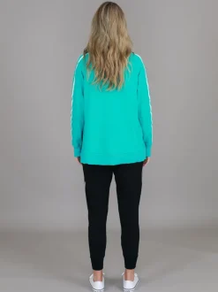 3rd Story Gerry Superstar Print with Stripe Sleeve Sweatshirt< Sweatshirts|Sweatshirts