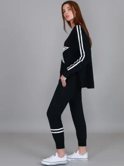 3rd Story Gerry Superstar Print with Stripe Sleeve Sweatshirt< Sweatshirts|Sweatshirts