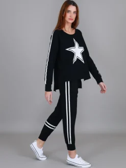 3rd Story Gerry Superstar Print with Stripe Sleeve Sweatshirt< Sweatshirts|Sweatshirts