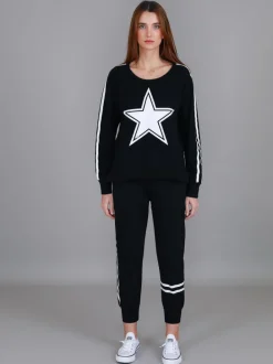 3rd Story Gerry Superstar Print with Stripe Sleeve Sweatshirt< Sweatshirts|Sweatshirts