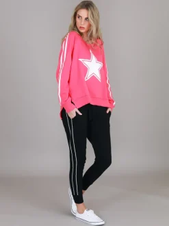 3rd Story Gerry Superstar Print with Stripe Sleeve Sweatshirt< Sweatshirts|Sweatshirts