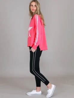 3rd Story Gerry Superstar Print with Stripe Sleeve Sweatshirt< Sweatshirts|Sweatshirts