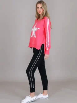 3rd Story Gerry Superstar Print with Stripe Sleeve Sweatshirt< Sweatshirts|Sweatshirts
