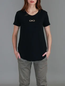 3rd Story Gracie Gold Bow Short Sleeve T Shirt< Short Sleeves