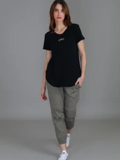 3rd Story Gracie Gold Bow Short Sleeve T Shirt< Short Sleeves