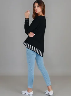 3rd Story Gwyneth Striped Rib Sweatshirt< Sweatshirts|Sweatshirts