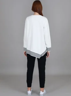 3rd Story Gwyneth Striped Rib Sweatshirt< Sweatshirts|Sweatshirts