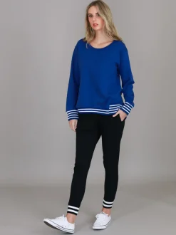 3rd Story Gwyneth Striped Rib Sweatshirt< Sweatshirts|Sweatshirts
