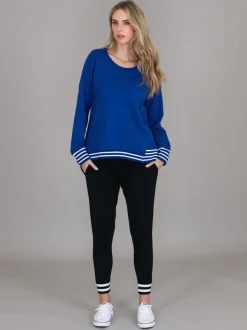3rd Story Gwyneth Striped Rib Sweatshirt< Sweatshirts|Sweatshirts