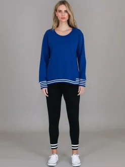 3rd Story Gwyneth Striped Rib Sweatshirt< Sweatshirts|Sweatshirts