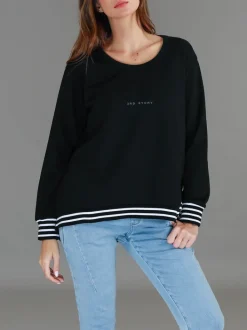 3rd Story Gwyneth Striped Rib Sweatshirt< Sweatshirts|Sweatshirts