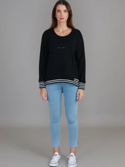 3rd Story Gwyneth Striped Rib Sweatshirt< Sweatshirts|Sweatshirts