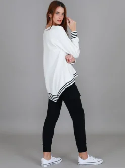 3rd Story Gwyneth Striped Rib Sweatshirt< Sweatshirts|Sweatshirts