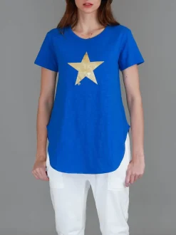 3rd Story Hara Glitter Gold Star Short Sleeve T Shirt< Short Sleeves