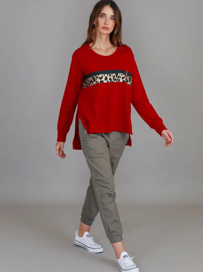 3rd Story Harvie Leopard Band Sweatshirt< Sweatshirts|Sweatshirts