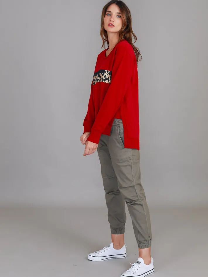3rd Story Harvie Leopard Band Sweatshirt< Sweatshirts|Sweatshirts