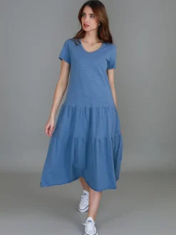 3rd Story Hazel Tiered Midi Dress< Short Sleeve Dress