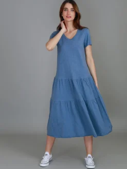 3rd Story Hazel Tiered Midi Dress< Short Sleeve Dress