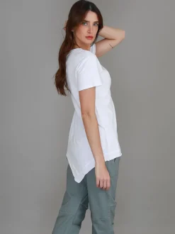 3rd Story Helena Asymmetrical Hem T Shirt< Short Sleeves