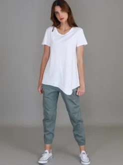 3rd Story Helena Asymmetrical Hem T Shirt< Short Sleeves