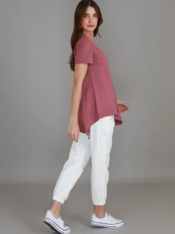 3rd Story Helena Asymmetrical Hem T Shirt< Short Sleeves