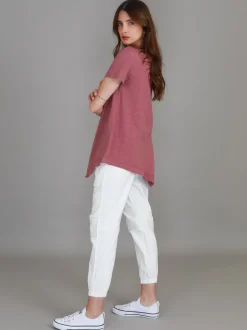 3rd Story Helena Asymmetrical Hem T Shirt< Short Sleeves