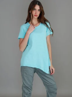 3rd Story Helena Asymmetrical Hem T Shirt< Short Sleeves