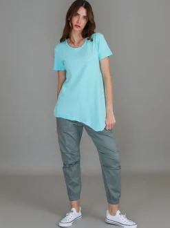 3rd Story Helena Asymmetrical Hem T Shirt< Short Sleeves