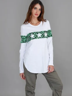 3rd Story Holland Leopard Star Long Sleeve T Shirt< Long Sleeves