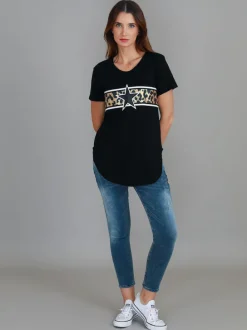 3rd Story Imogen Leopard Star Short Sleeve T Shirt< Short Sleeves