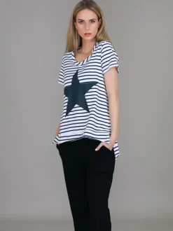 3rd Story Ink Star Stripe T Shirt< Short Sleeves