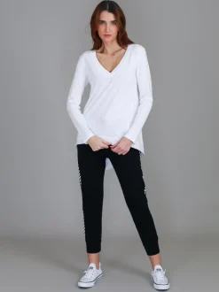 3rd Story Isla V Neck T Shirt< Long Sleeves